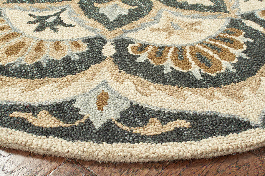 Floret Forever Mandala Area Rug, 6' Round