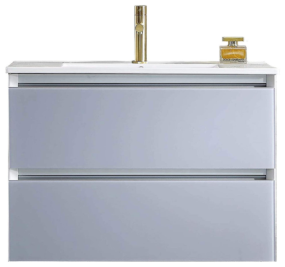 Jena 30"Vanity With Ceramic Sink Light Grey