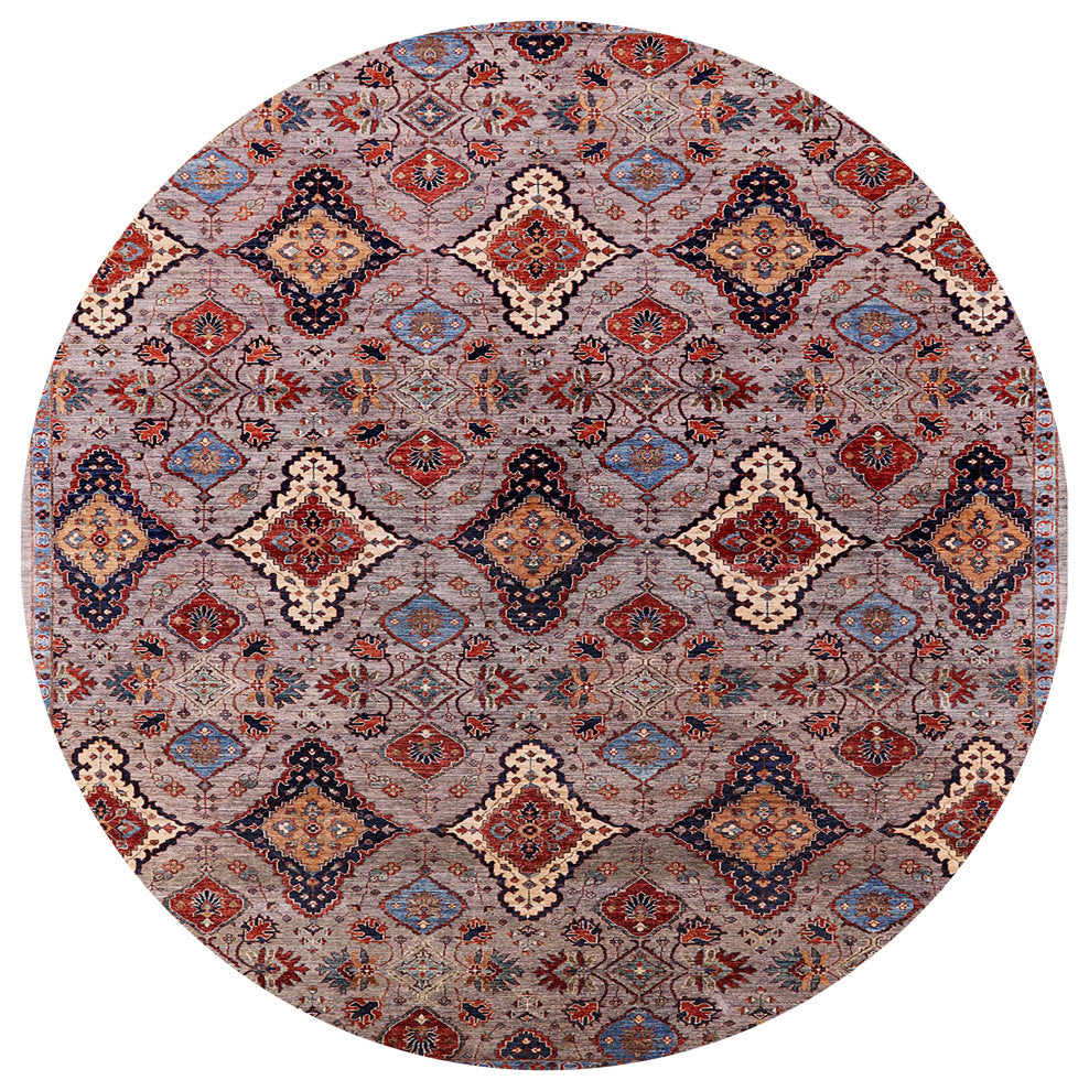 Ahgly Company Indoor Round Mid-Century Modern Area Rugs, 4' Round