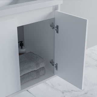 Dello 30" Single Bathroom Vanity Set With Rectangle Legs, White