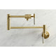 Kingston Brass KS4107CKL Kaiser Wall Mount Pot Filler Faucet, Brushed Brass