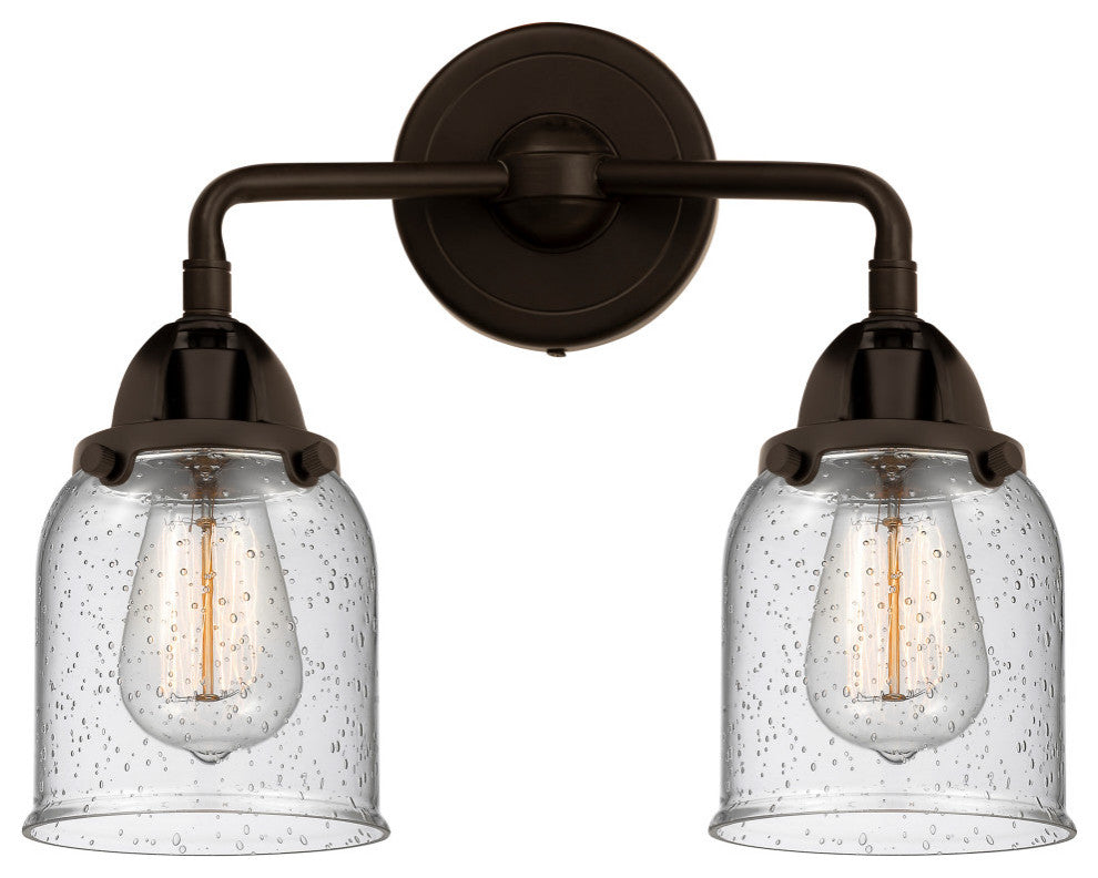 Small Bell Bath Vanity Light, Oil Rubbed Bronze, Seedy, Seedy