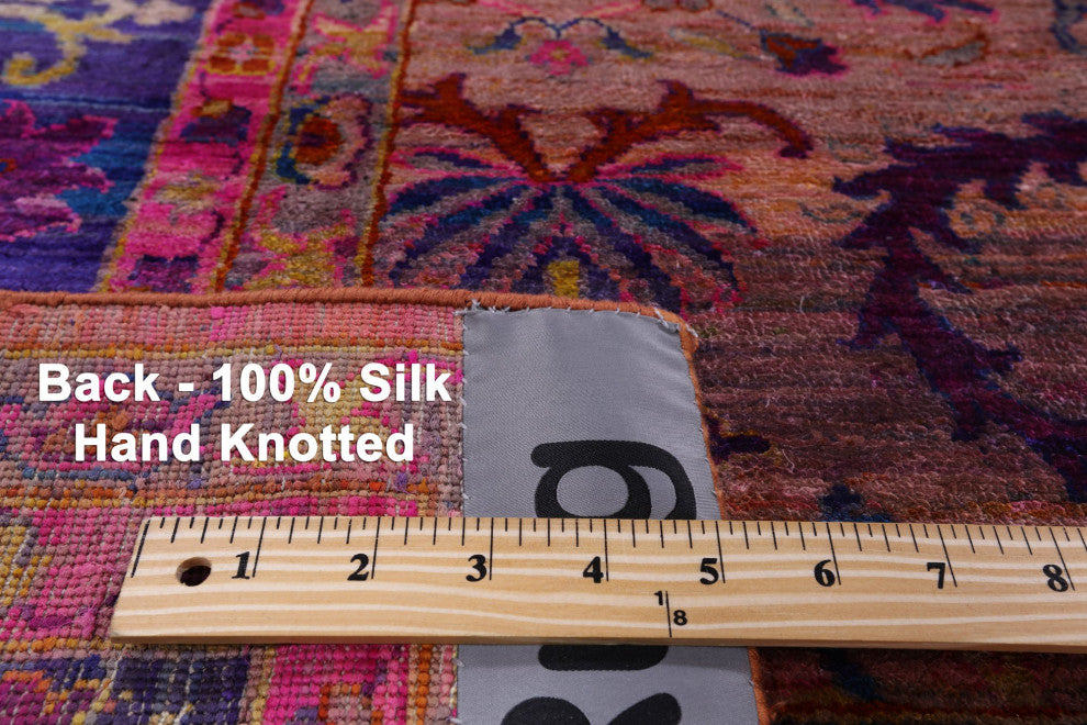 8' 11" X 12' 0" Persian Hand-Knotted Silk Rug Q6805
