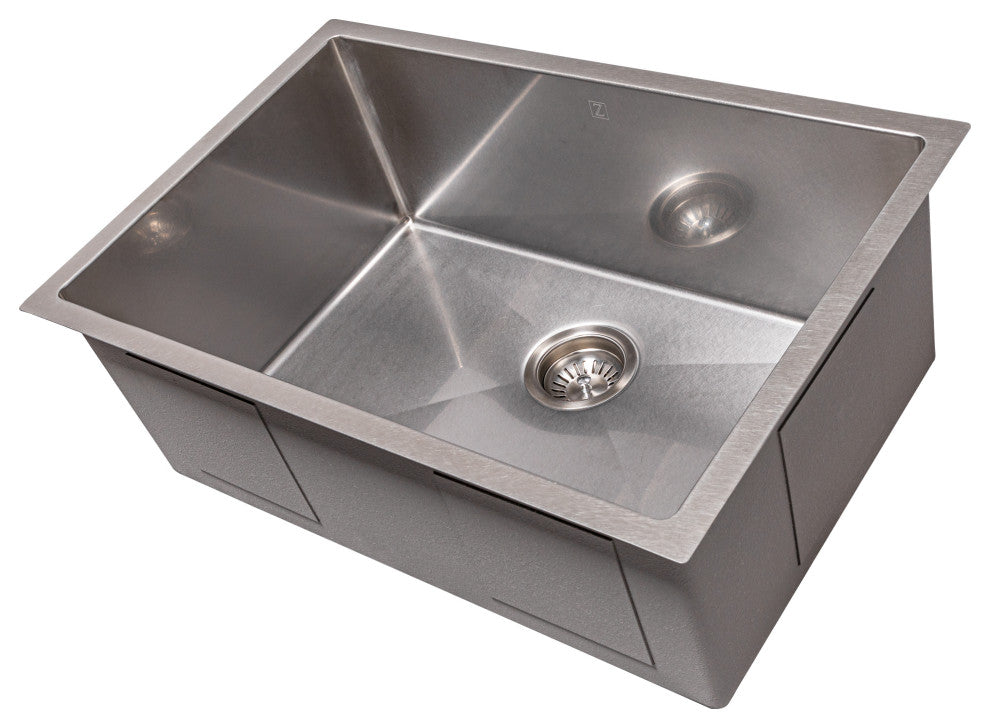 ZLINE Undermount Single Bowl Sink in Stainless Steel with Bottom Grid