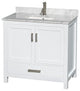 Wyndham WCS141436SWHCMUNSMED 36 Inch Single Bathroom Vanity in White