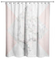 Pink and White Marble Shower Curtain