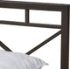 Shelton Modern Stippled Black Finished Metal Queen Size Platform Bed