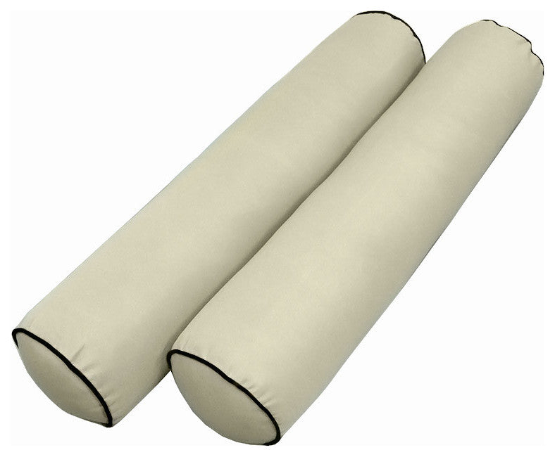 Style5 Twin-XL Contrast Pipe Trim Bolster Pillow Outdoor Slip Cover ONLY AD005