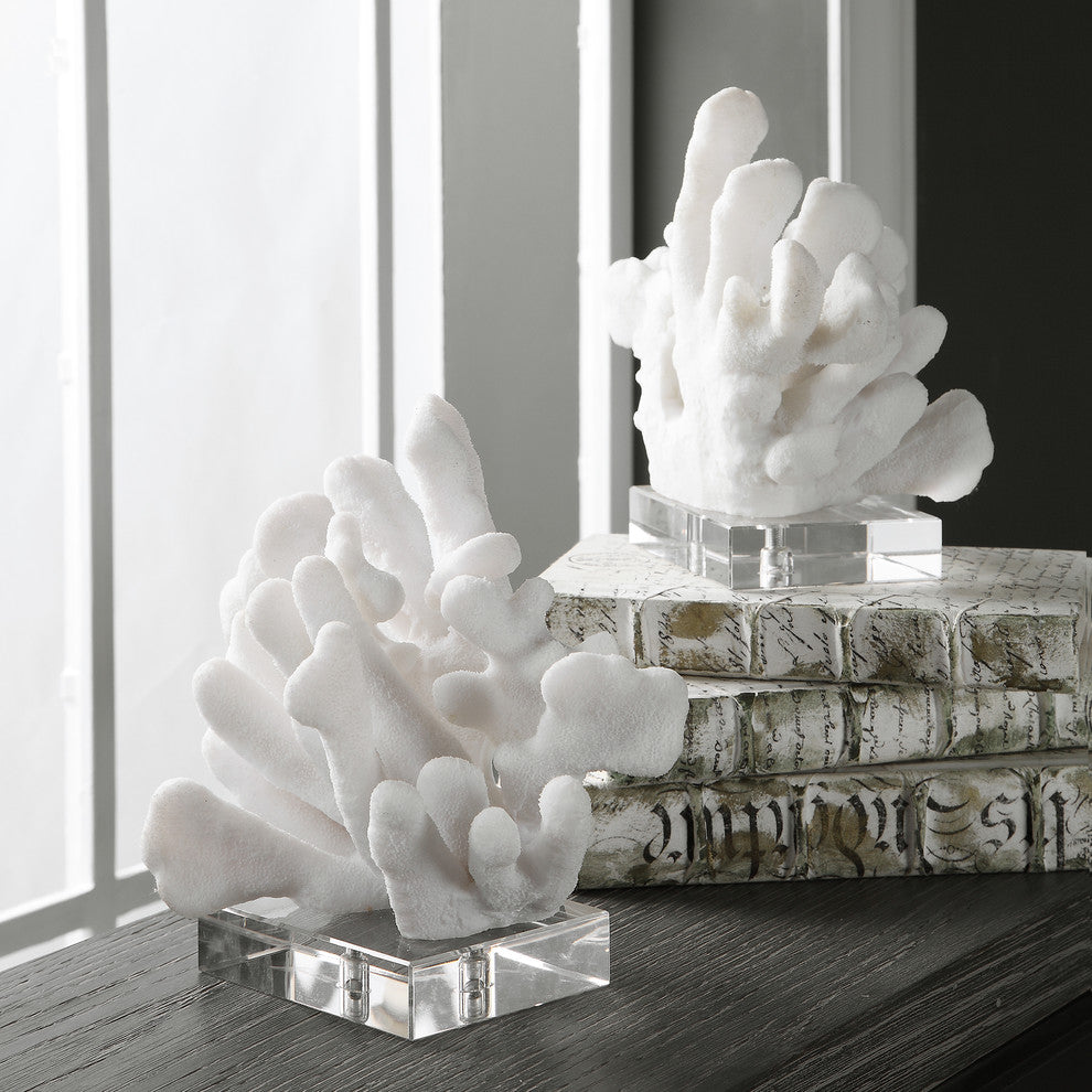 Charbel White Bookends, 2-Piece Set