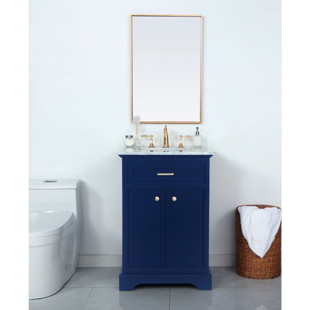 Elegant Decor Americana Bathroom Vanity VF15024BL, Blue