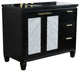 43" Single Vanity, Black Finish With Black Galaxy