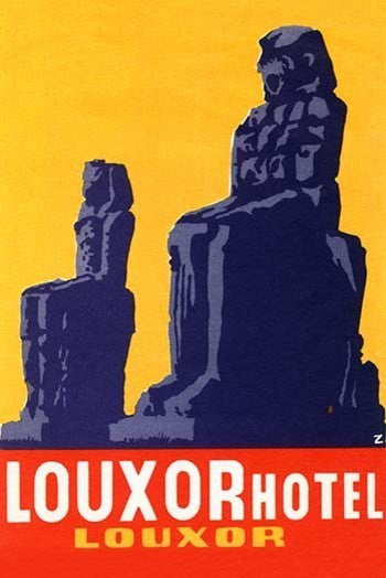 Louxor Hotel Luggage Label- Canvas Poster 20" x 30"