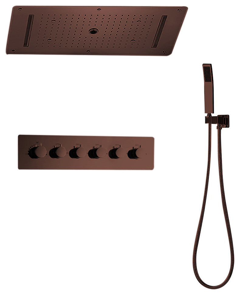Fontana Showers Amazing  Wide Ceiling LED Shower Head with Hand-Held Shower