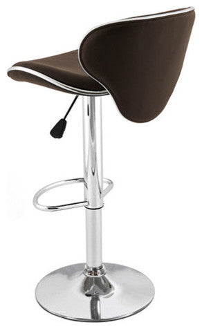 Set of 2 Modern Home Kappa Contemporary Adjustable Height Bar/Counter Stool - C