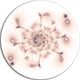 Pink Fractal Flower With Abstract Petals, Floral Disc Artwork, 11"