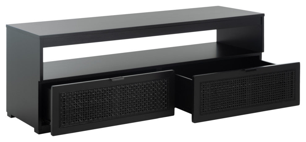 Safavieh Theon 2 Drawer Media Stand, Black