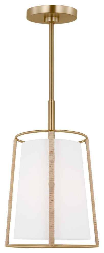 Cortes 1-Light Indoor Hanging Shade Ceiling Light, Satin Brass Gold
