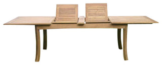 13-Piece Outdoor Teak Dining Set, 117" Rectangle Table, 12 Warwick Arm Chairs
