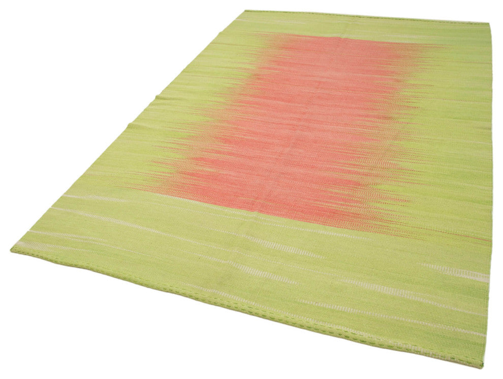 Rug N Carpet - Handmade Turkish 5' 10'' x 9' 3'' Unique Wool Kilim Rug
