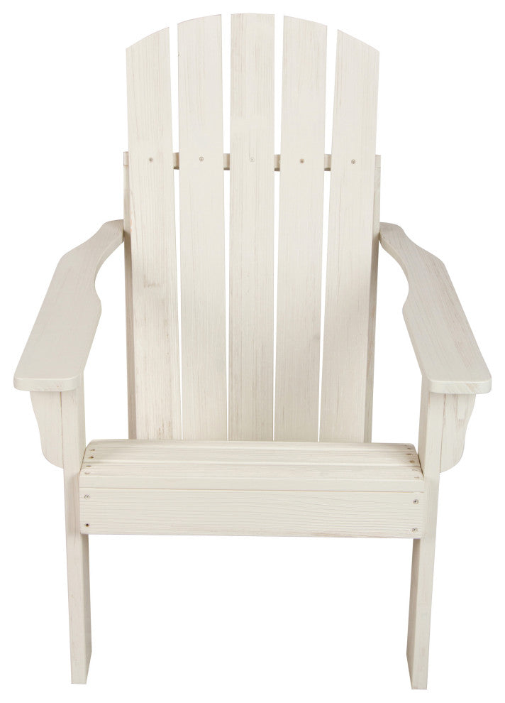 Shine Company 4626Ew Mid-Century Modern Adirondack Chair, Eggshell White