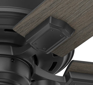 Hunter 52" Hartland Matte Black Ceiling Fan, LED Light Kit, Pull Chain