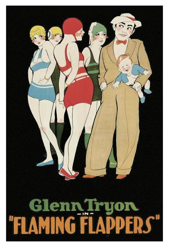 "Vintage Film Posters: Flaming Flappers" Digital Paper Print, 22"x32"