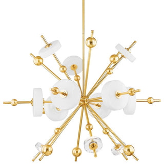 Hudson Valley Lighting 8145 Maynard 45"W LED Sputnik Chandelier - Aged Brass