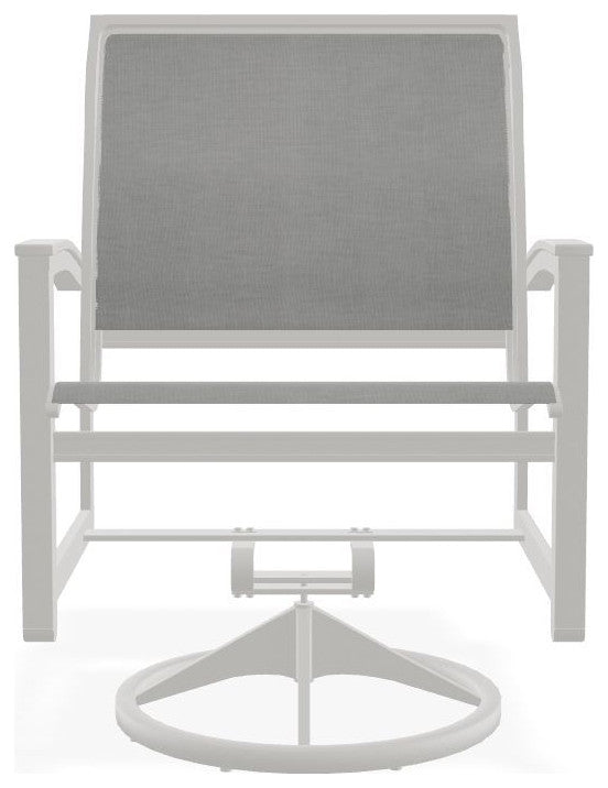 Bazza Sling Outdoor Swivel Rocker, Alloy/Snow