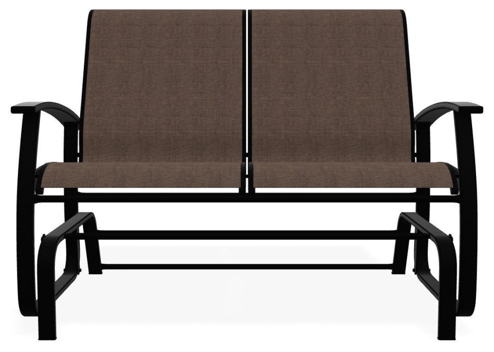Belle Isle Sling 2-Seat Glider, Mocha/Black