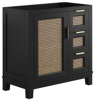 Dixie 36" Solid Wood Bathroom Vanity Cabinet, Sink Basin Not Included, Black
