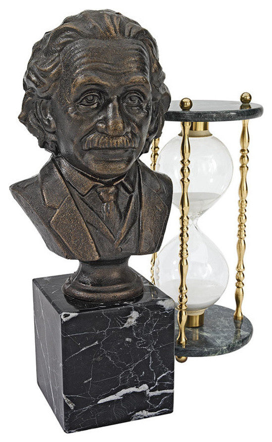 Albert Einsten Bust On Marble Base