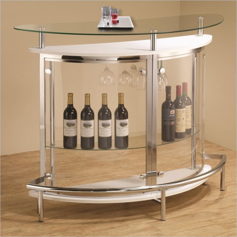 Coaster Bar Unit With Clear Acrylic Front