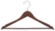 Rubberized Wood Suit Hanger With Bar and Walnut Finish, Box of 50