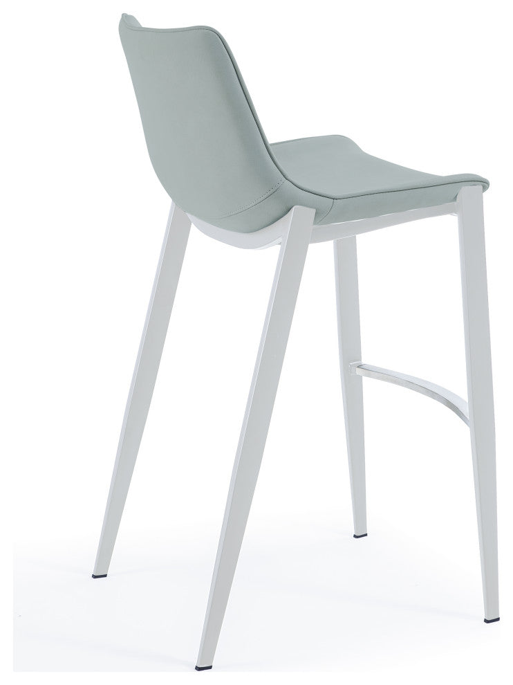 Modrest Jane Modern Light Gray Counter Stool, Set of 2