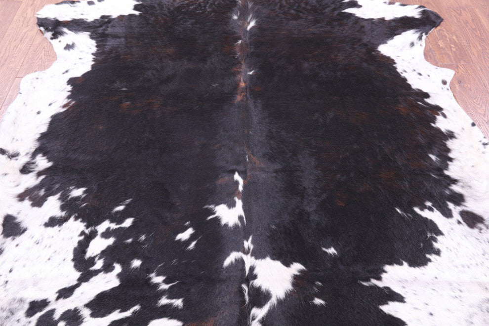 7' 2" X 6' 3" Natural Cowhide Rug C1679