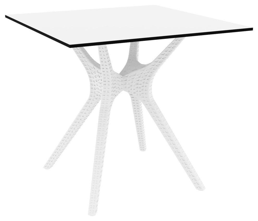 Compamia Ibiza 5-Piece Square Outdoor Dining Set, White