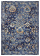 8" x 10" Blue and Gold Jacobean Area Rug
