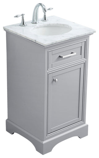 Amber Single Bathroom Vanity, Blue, Light Grey, 19"