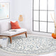 Tessie Traditional Floral Cream Round Area Rug, 5'' Round
