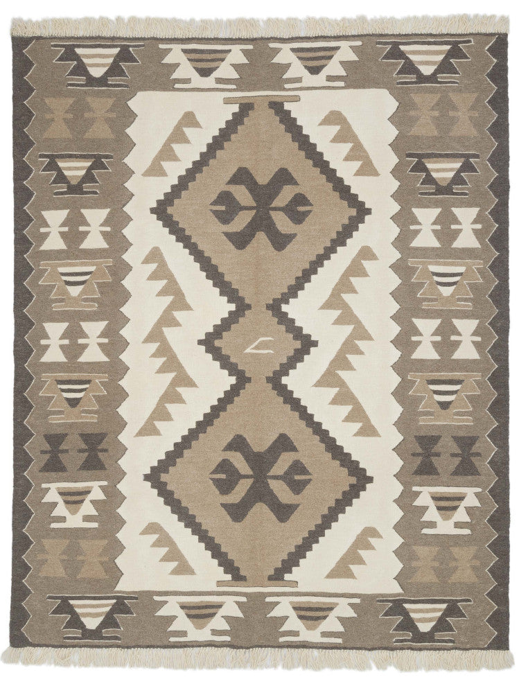 New Handwoven Turkish Kilim Rug 5' 11" x 7' 3", 71 in. x 87 in.