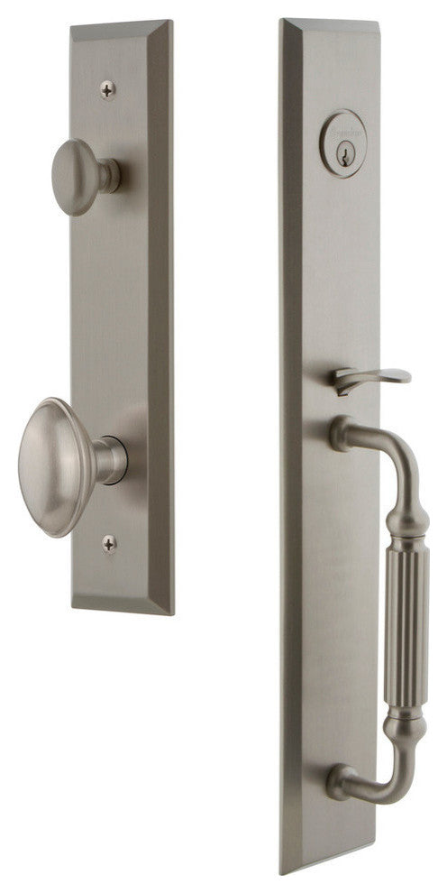 Fifth Avenue 1-Piece Dummy Handleset, F Grip and Eden Prairie Knob, 849456