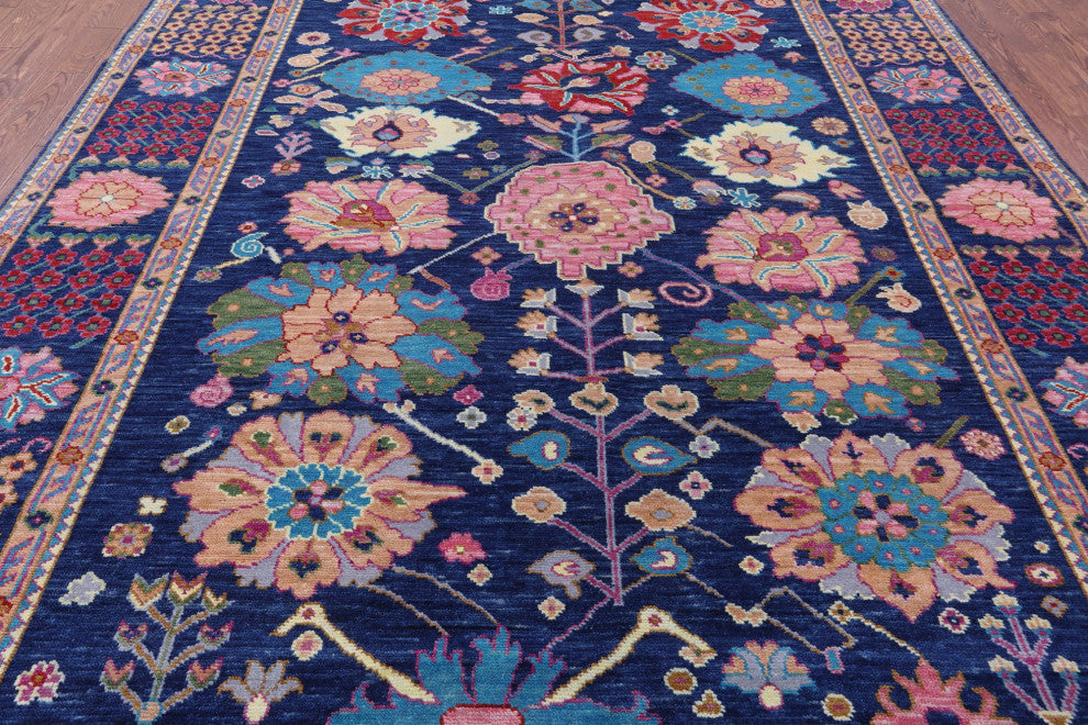Hand-Knotted Turkish Oushak Wool Rug 9' 2" X 11' 10" - Q15420