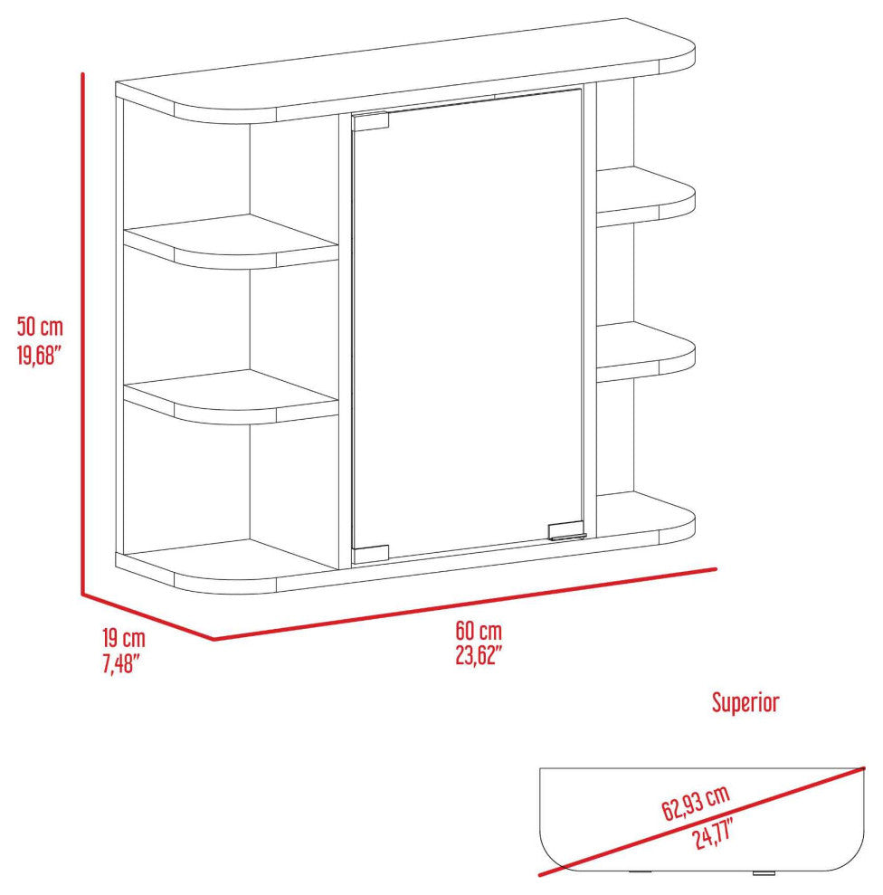 Valdez Medicine Cabinet, White