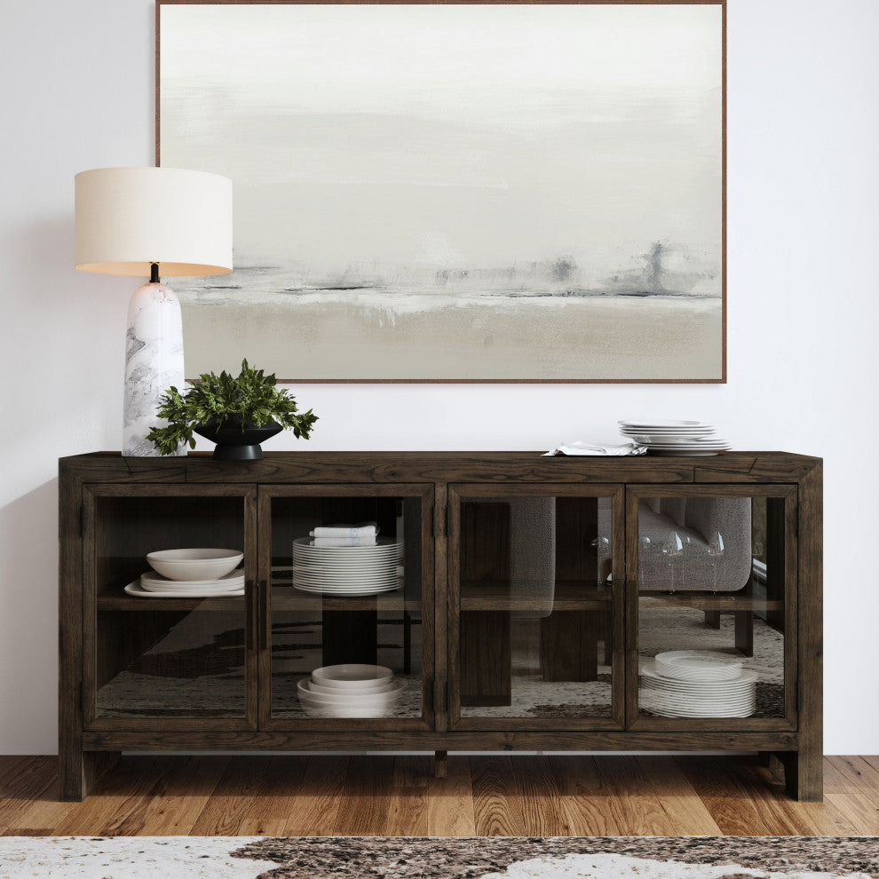 Troy 72" Reclaimed Oak Sideboard in Brown by Kosas Home