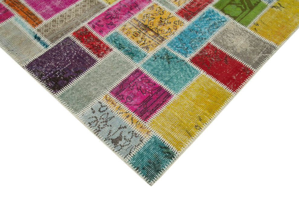 Rug N Carpet - Hand-Knotted Oriental 5' 8" x 8' 4" Unique Patchwork Area Rug