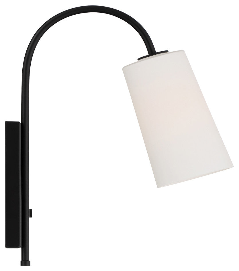 Alexa 1 Light Matte Black Wall Mount