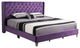 Chester Upholstered Velvet Bed, Purple, King
