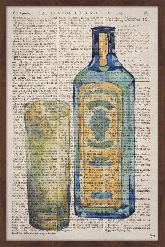 "Bombay Sapphire Time" Framed Painting Print, 20"x30"