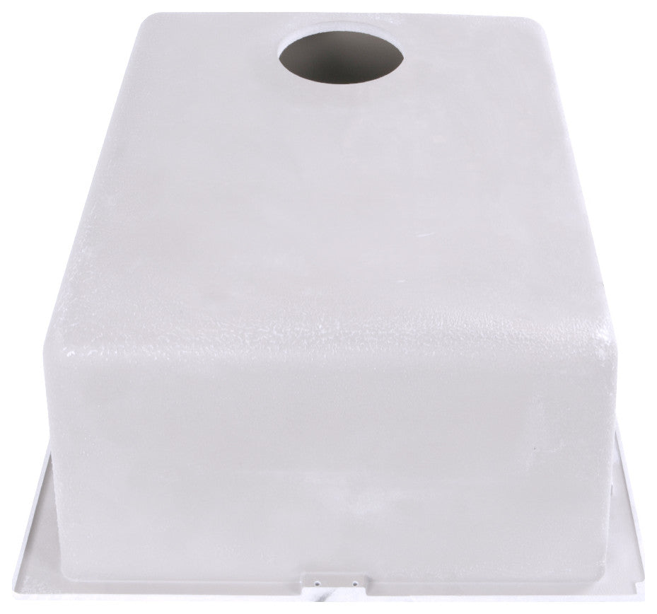 Nantucket Sinks 17" Single Bowl Undermount Granite Composite Bar-Prep Sink, Whit