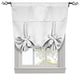 Ava Blackout Curtains Rod Pocket Tie Up Shade, Grayish White, 46"x63"